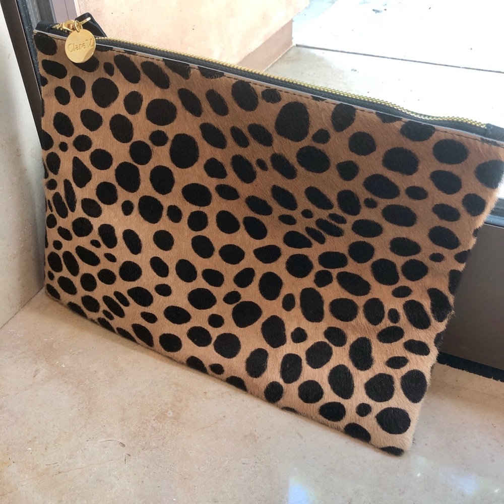Clair Vivier Leopard Clutch